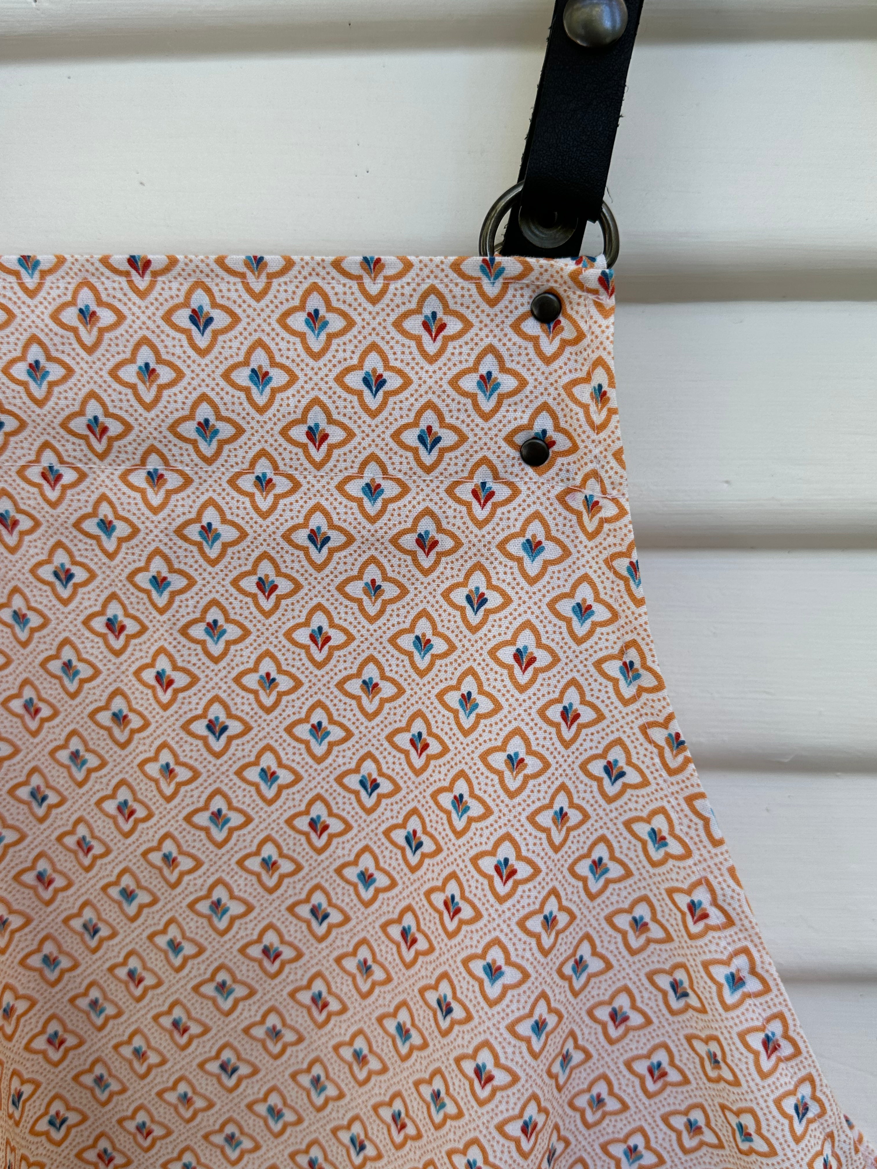 Pinnie, Apricot Print Cotton