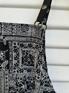 Pinnie, Black Bandana Cotton, Small Batch
