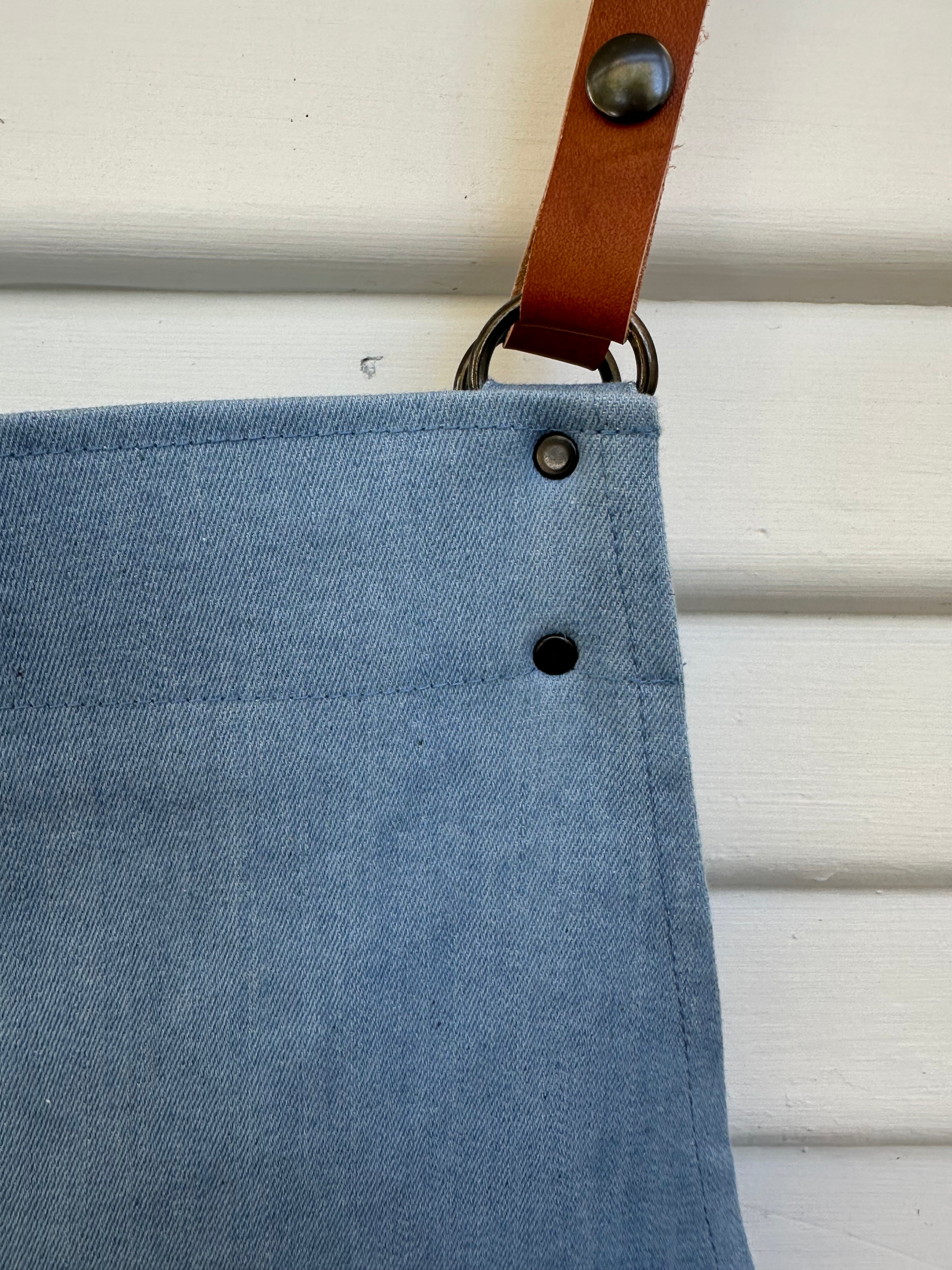 Shorties Overalls, Sky Blue Stretch Denim
