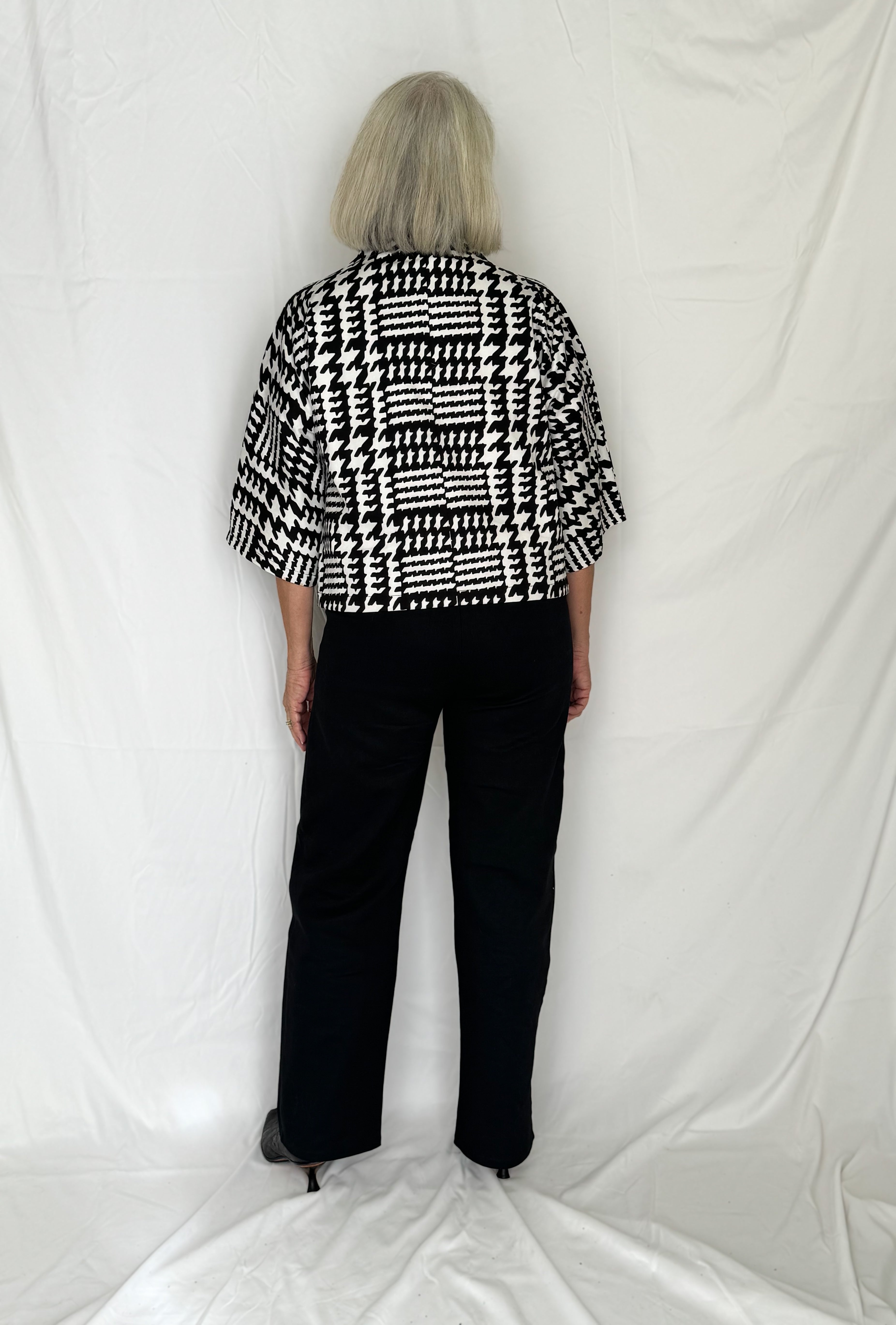 Black and White Houndstooth Jacket