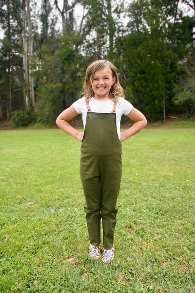 Kids green jumpsuit outlet