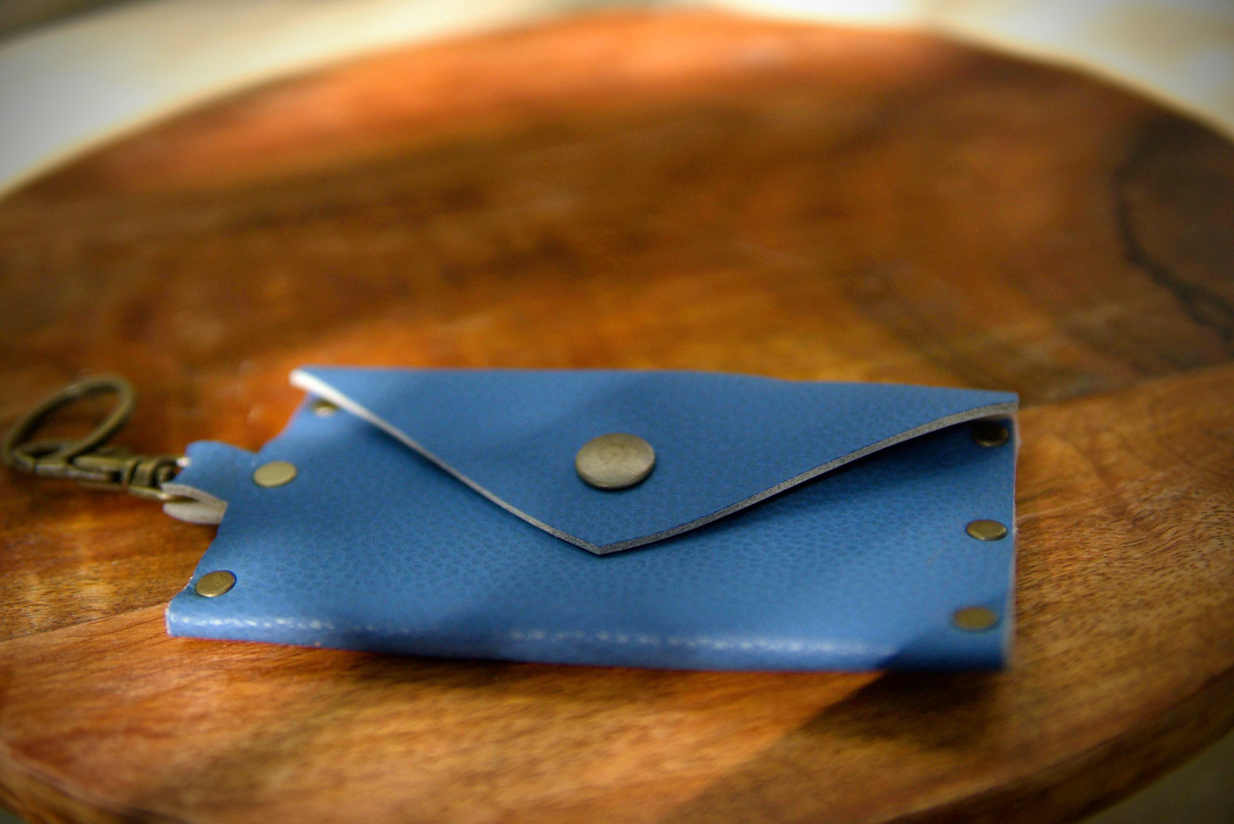 Blue Leather Wallet